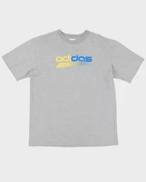 00s Adidas Grey Graphic T-Shirt - XL