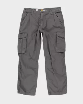 00s Carhartt Grey Cargo Workwear Trousers - W36 L30