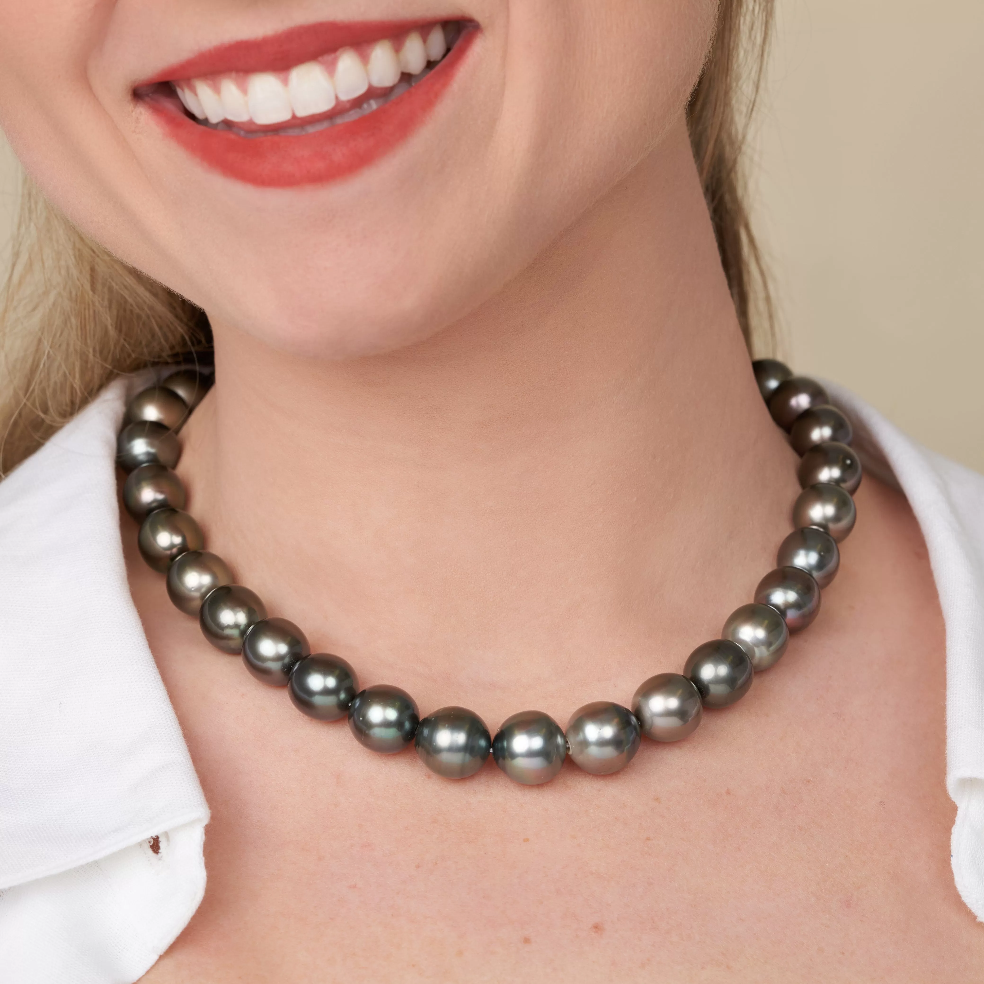 11.4-13.8 mm AA /AAA Tahitian Drop Pearl Necklace