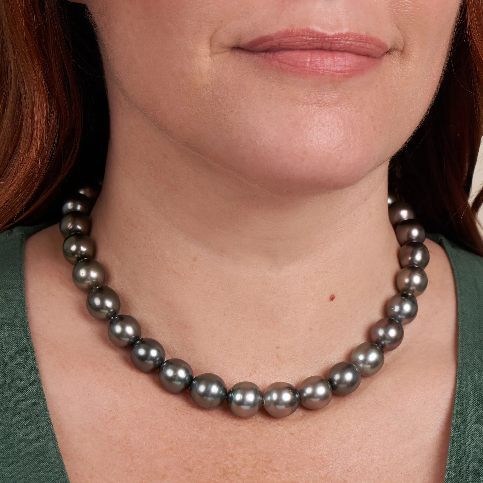 11.4-13.8 mm AA /AAA Tahitian Drop Pearl Necklace