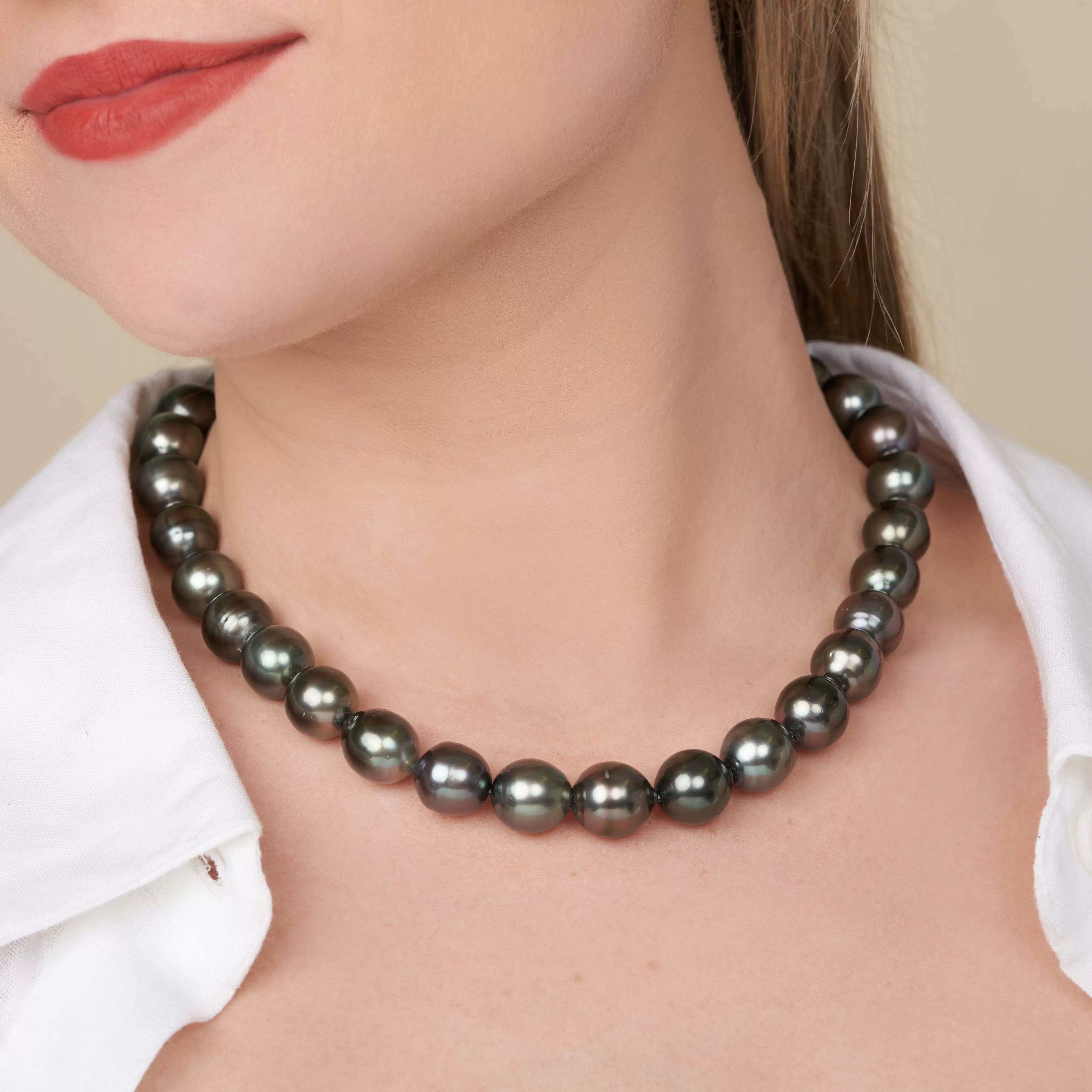 11.9-12.9 mm AA /AAA Tahitian Drop Pearl Necklace