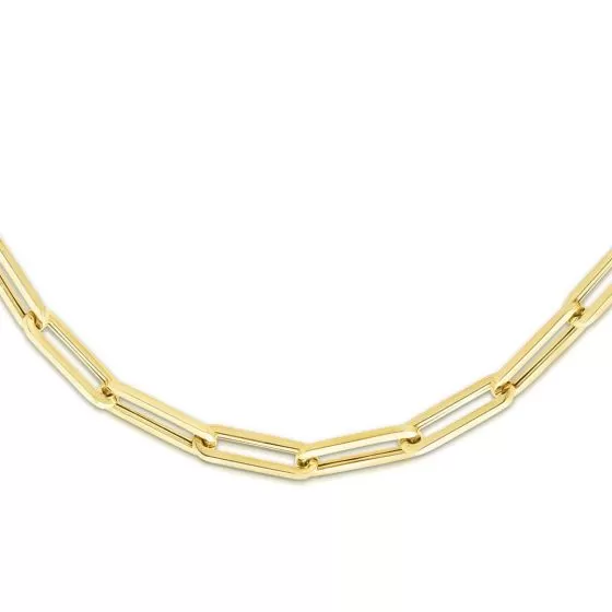 14k 4.2mm Paper Clip Anklet