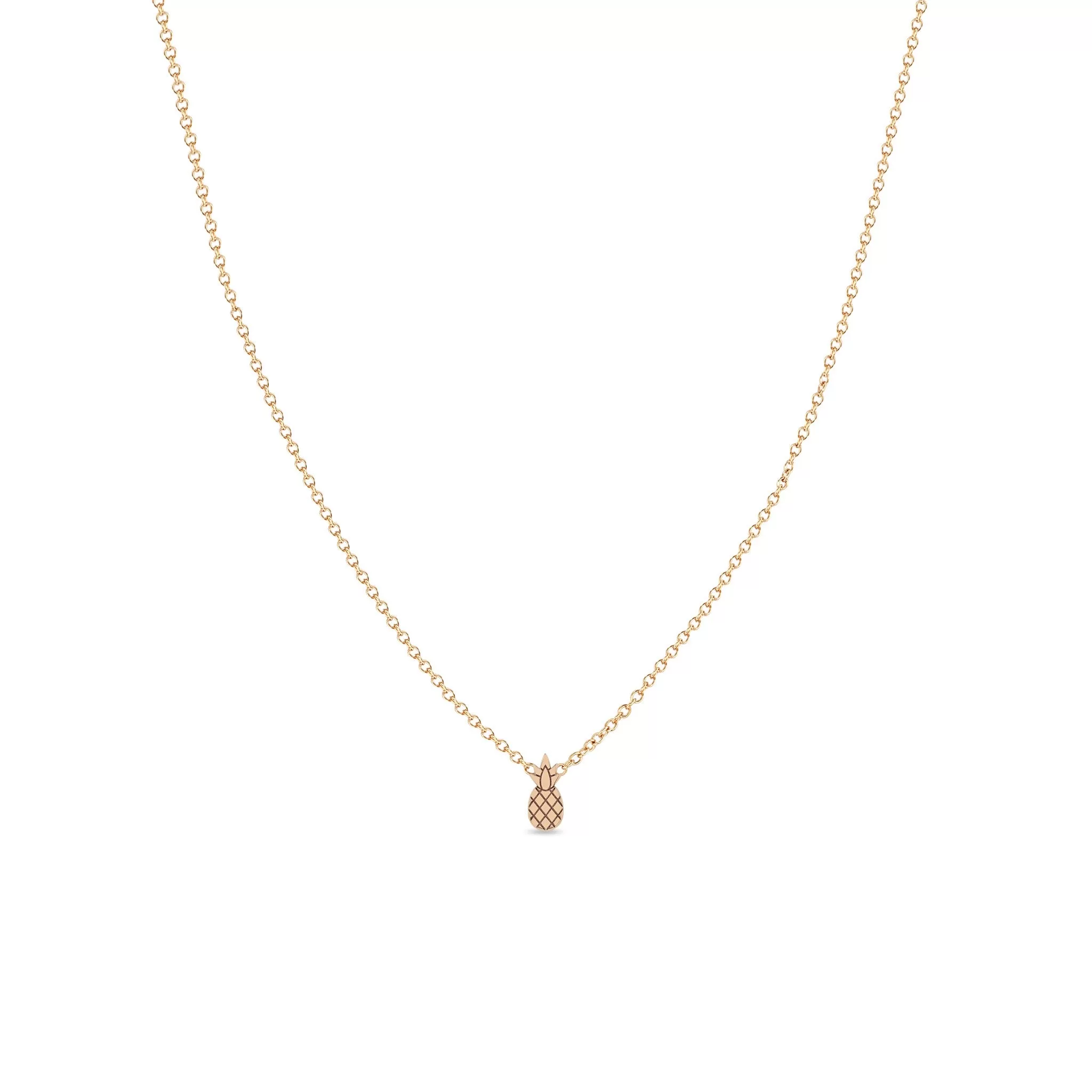 14k Itty Bitty Pineapple Necklace