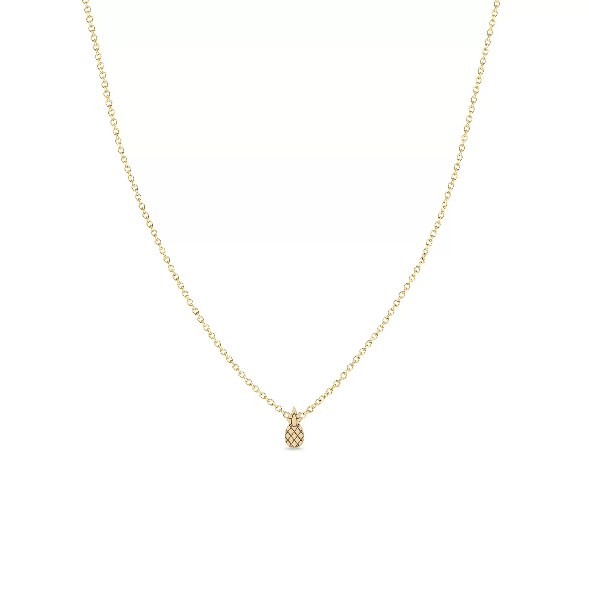 14k Itty Bitty Pineapple Necklace