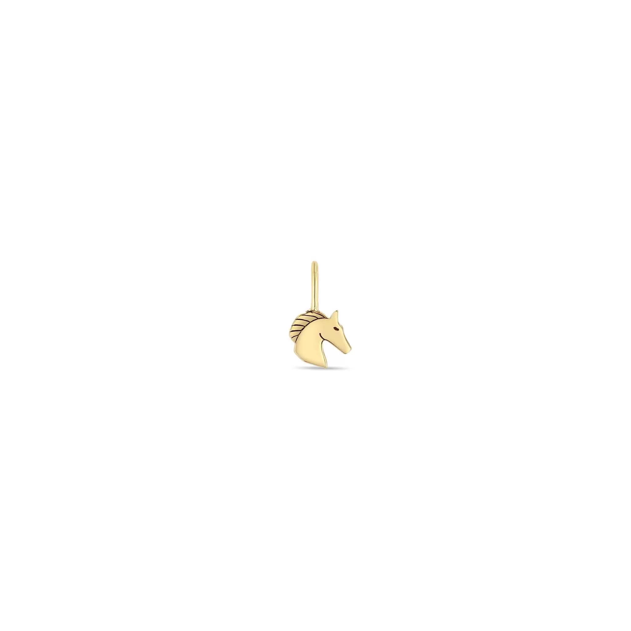 14k Single Midi Bitty Horse Charm