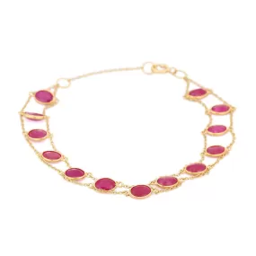 18K Natural Ruby Bracelet