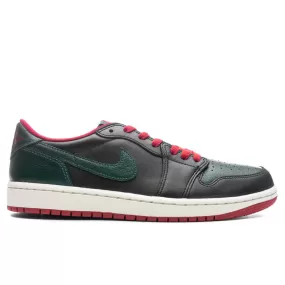 Air Jordan 1 Low OG Women's - Black/Gorge Green/Varsity Red