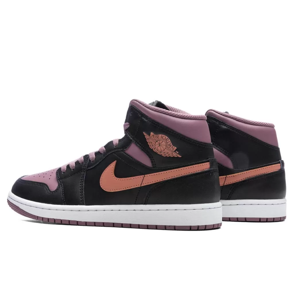 Air Jordan 1 Mid SE - Black/Sky J Orange/White