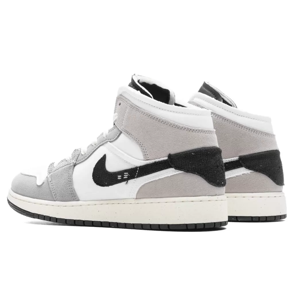 Air Jordan 1 Mid SE (GS) - Cement Grey/Black/White