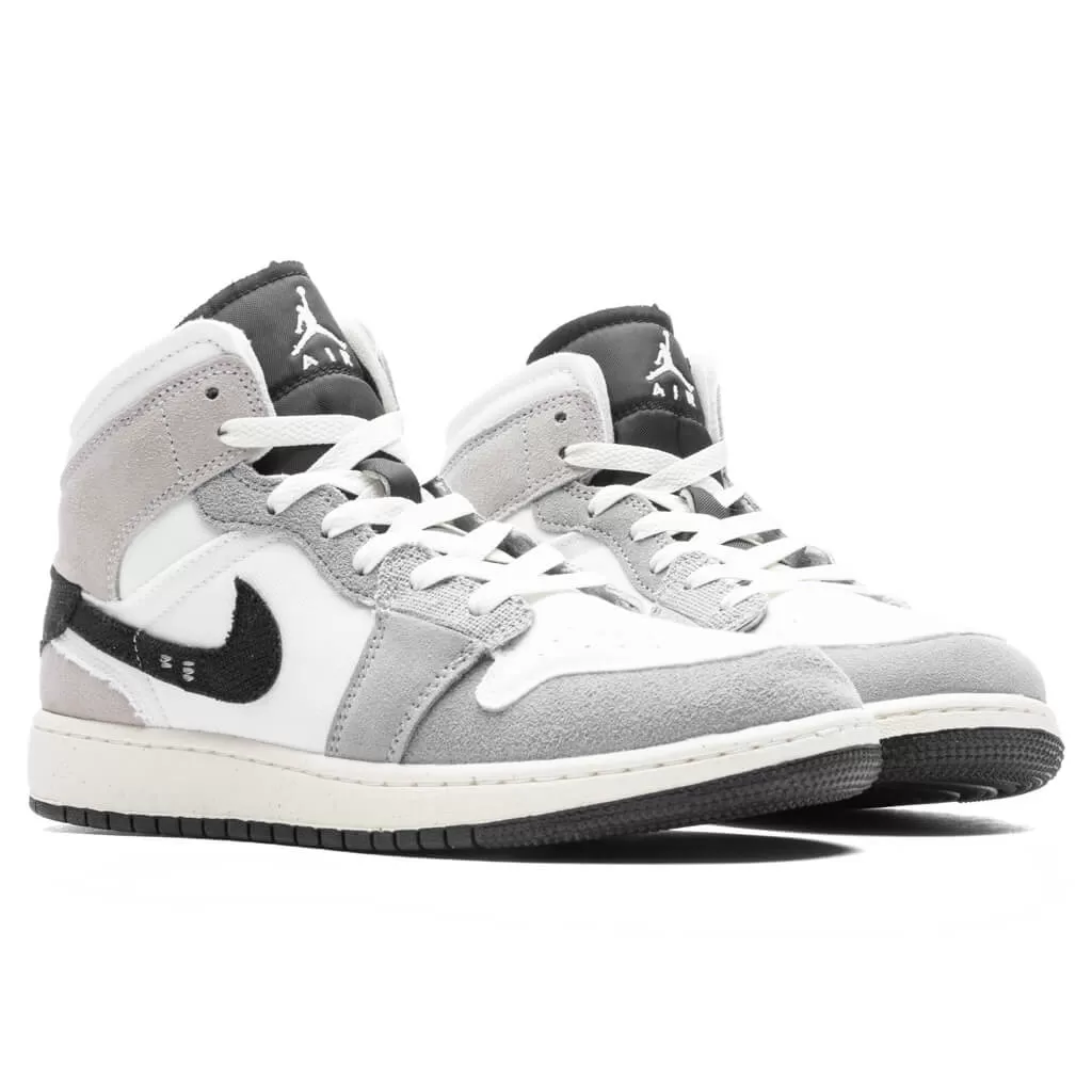 Air Jordan 1 Mid SE (GS) - Cement Grey/Black/White