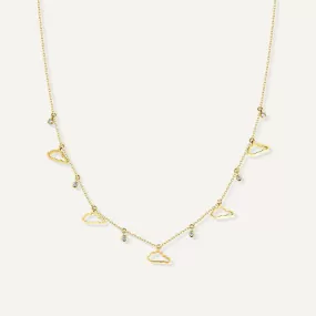 Allusia Love Five 18K Gold Necklace w. Diamonds