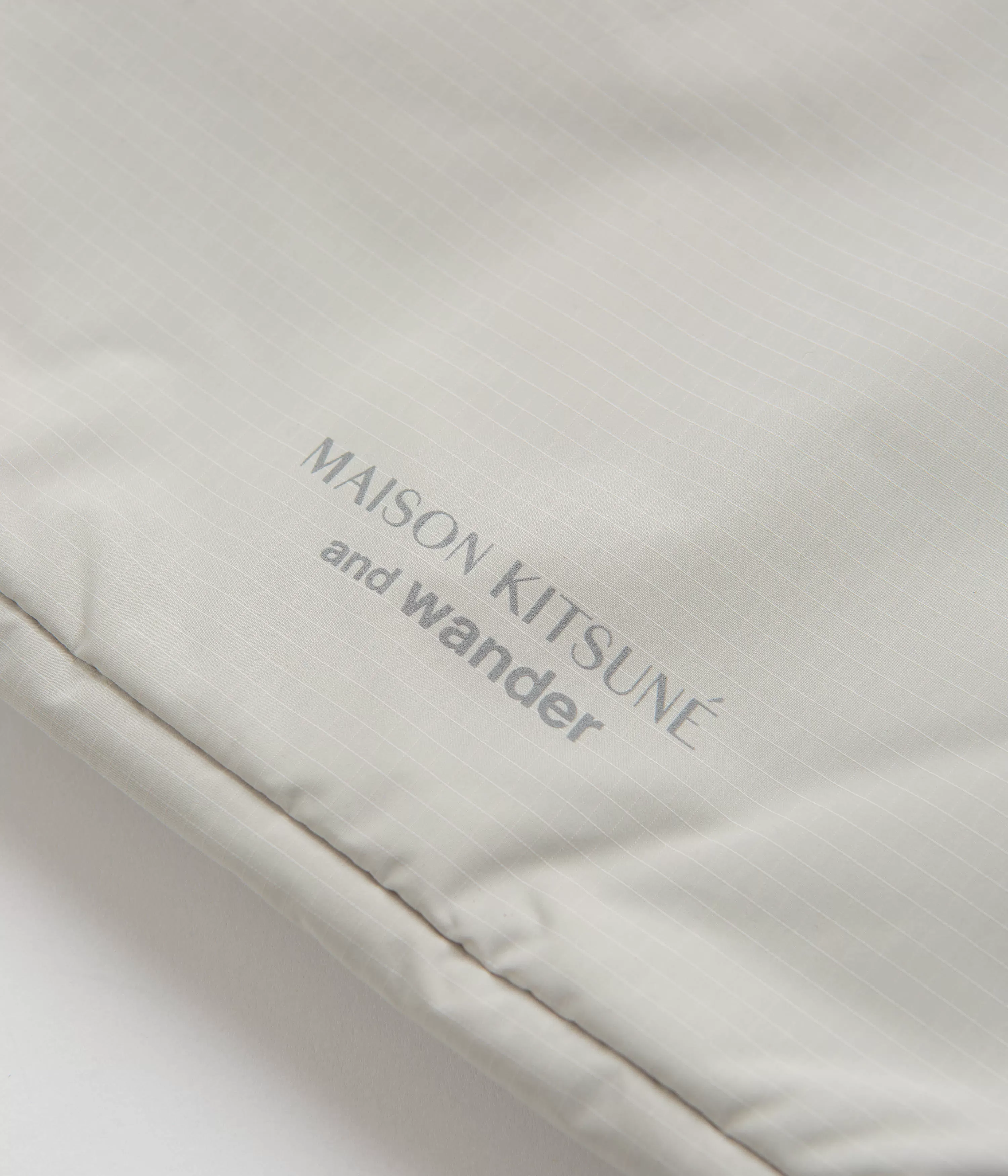 and wander x Maison Kitsune Sacoche - Light Beige