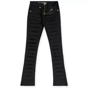 Argonaut Nations Boys Ripped Stacked Jeans (Black)