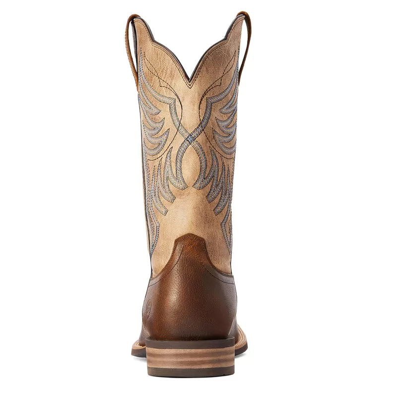 'Ariat' Men's 12" Everlite Blazin Western Square Toe - Whole Wheat / Sand Dollar