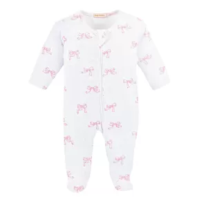 Baby Club Chic - Pretty Bows Zip Footie