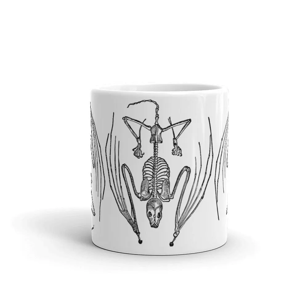 Bat Skeleton Mug / Ceramic Mug / Bat Lover Mug