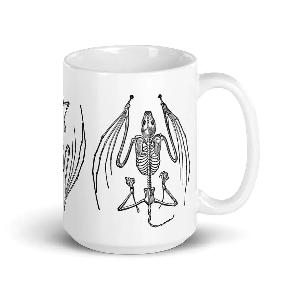 Bat Skeleton Mug / Ceramic Mug / Bat Lover Mug