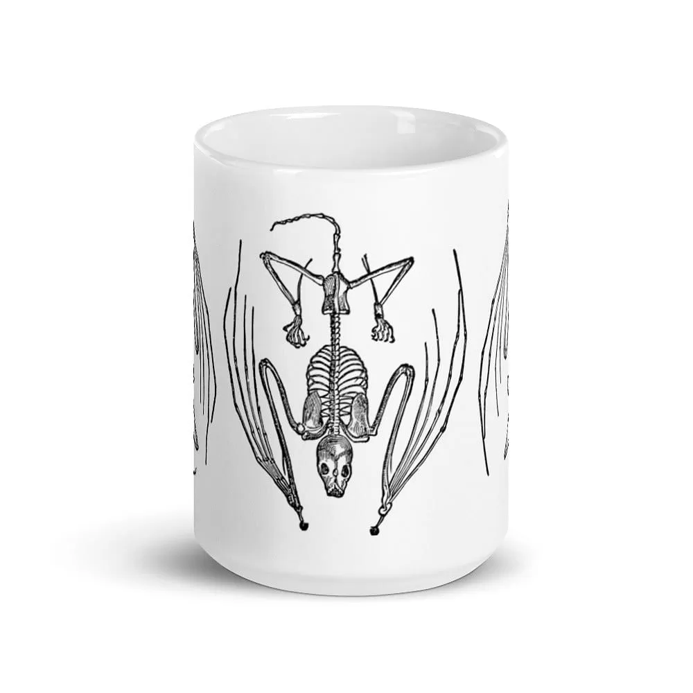 Bat Skeleton Mug / Ceramic Mug / Bat Lover Mug