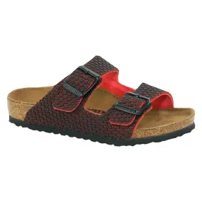 Birkenstock Kids' Arizona Sandals Microfiber Octopus Red Black 26 N