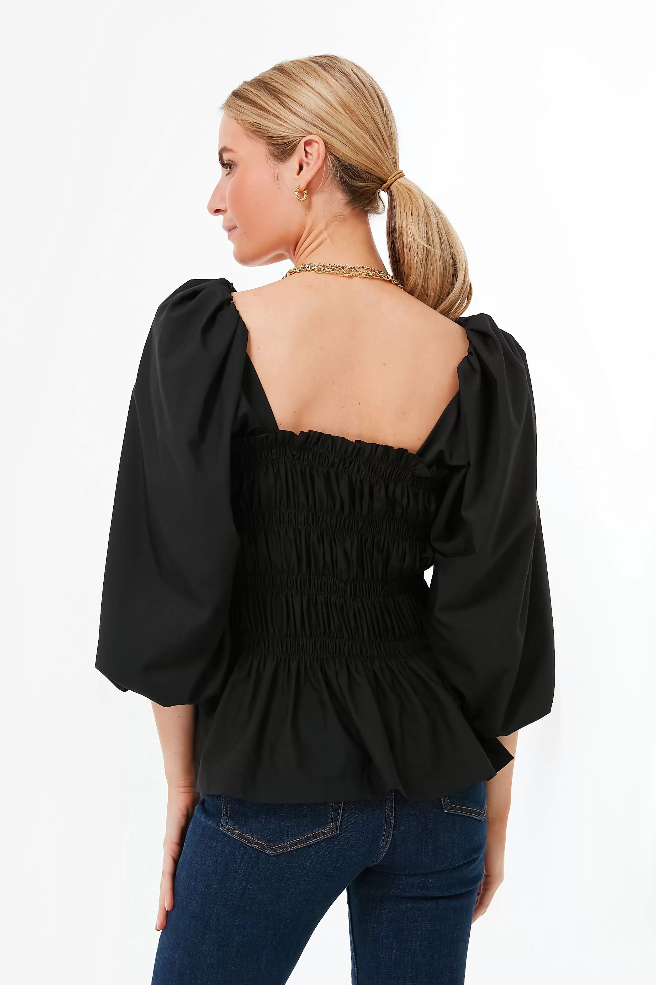 Black Annabelle Blouse