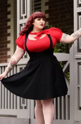 Black Skater Pinafore Curvy