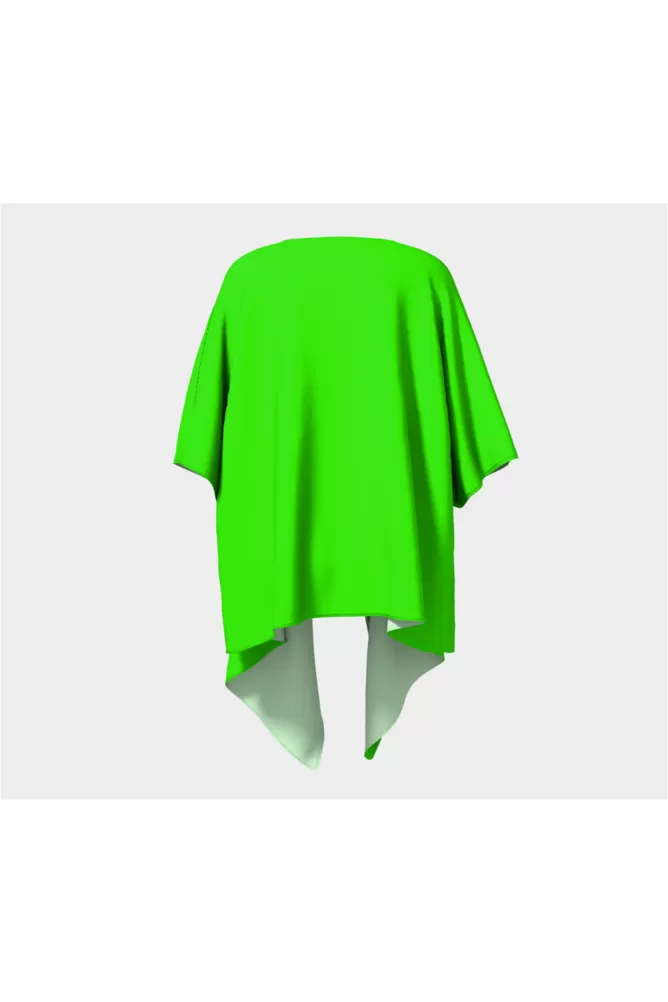 Bright Green Draped Kimono