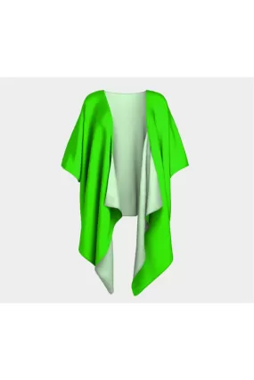 Bright Green Draped Kimono