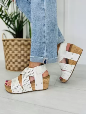 Bringing The Fun Wedges In Ivory Snake