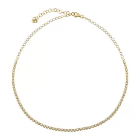 Buttercup Diamond Statement Tennis Necklace with Extenders