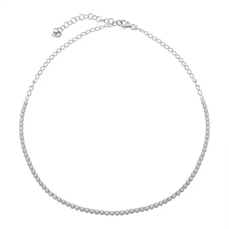 Buttercup Diamond Statement Tennis Necklace with Extenders