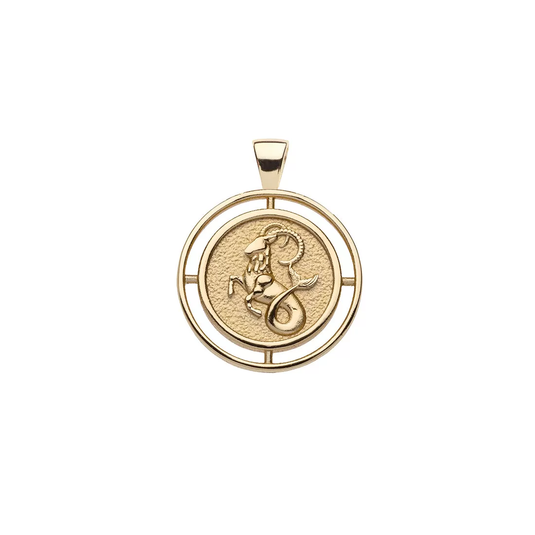 CAPRICORN JW Small Zodiac Pendant Coin - Dec 22 - Jan 19