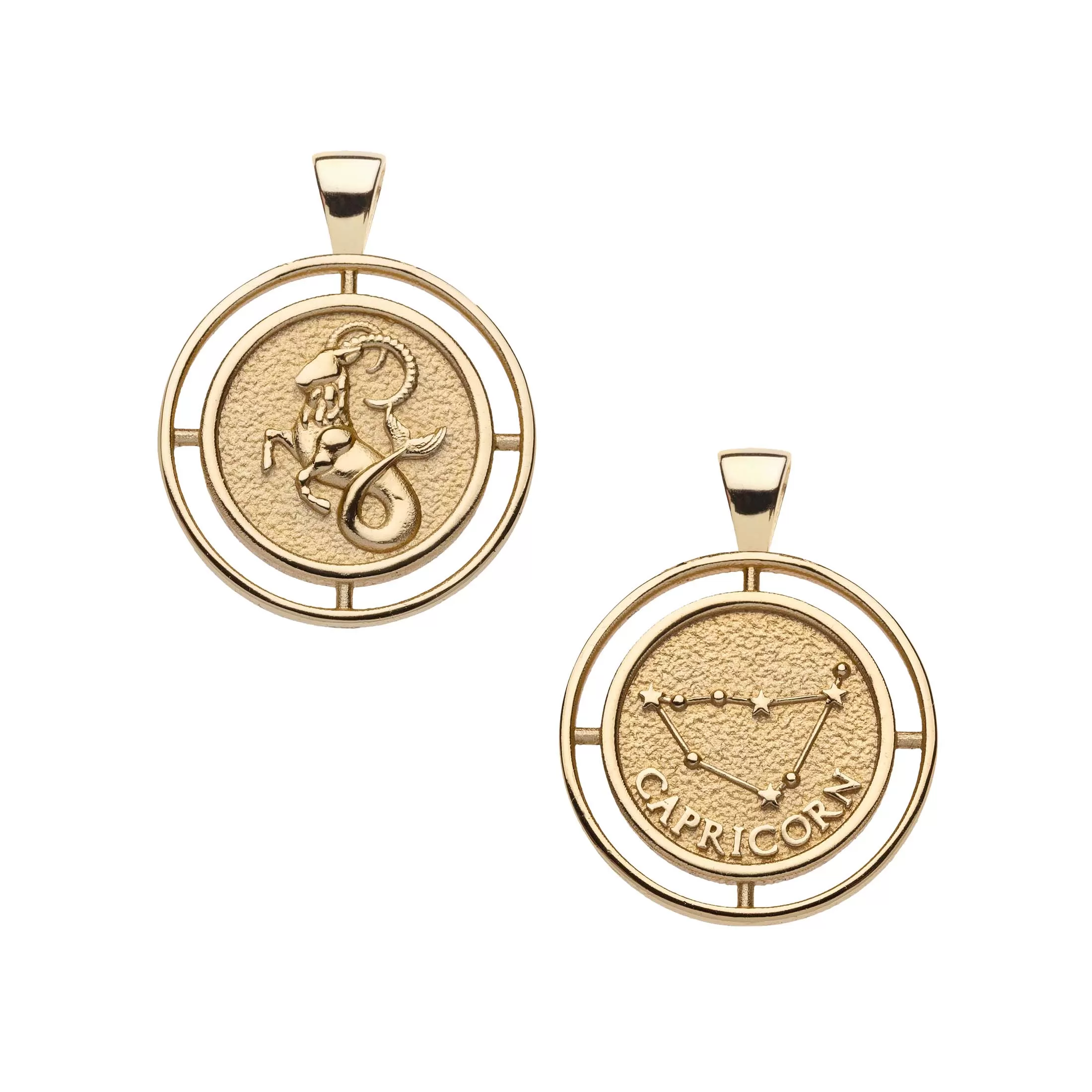 CAPRICORN JW Small Zodiac Pendant Coin - Dec 22 - Jan 19