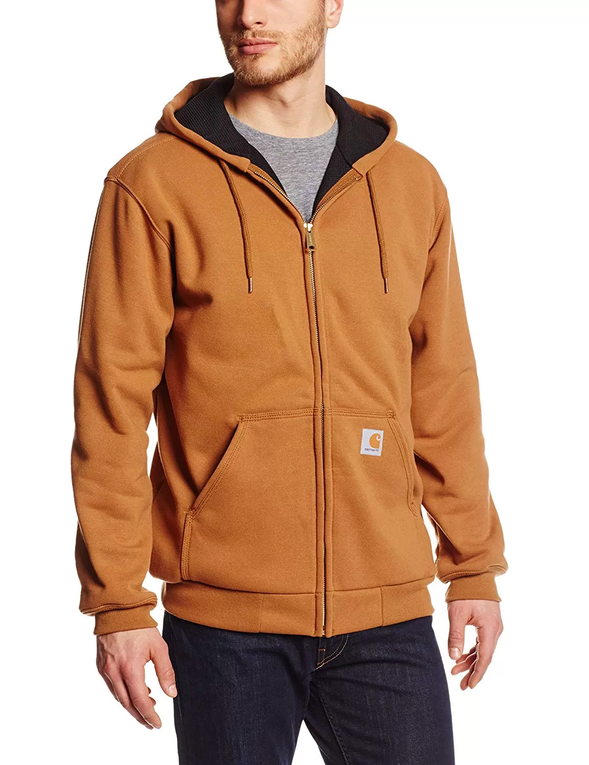 Carhartt Men's Rain Defender Rutland Thermal Lined Hooded Zip Front Sweatshirt