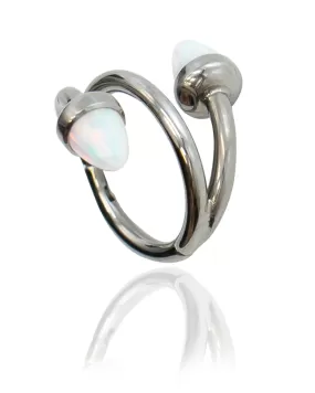 Celestial Horns Titanium Hinged Ring