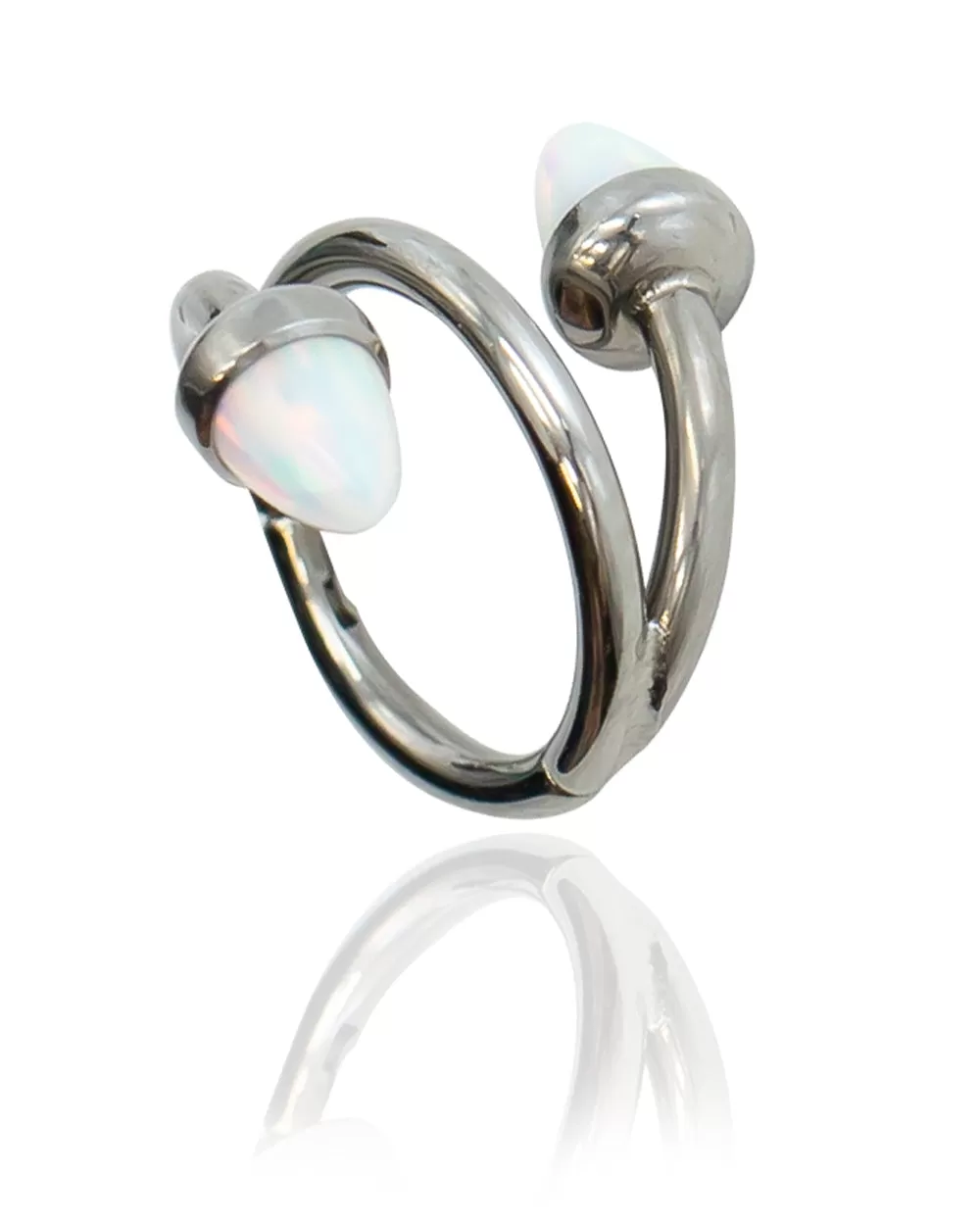 Celestial Horns Titanium Hinged Ring