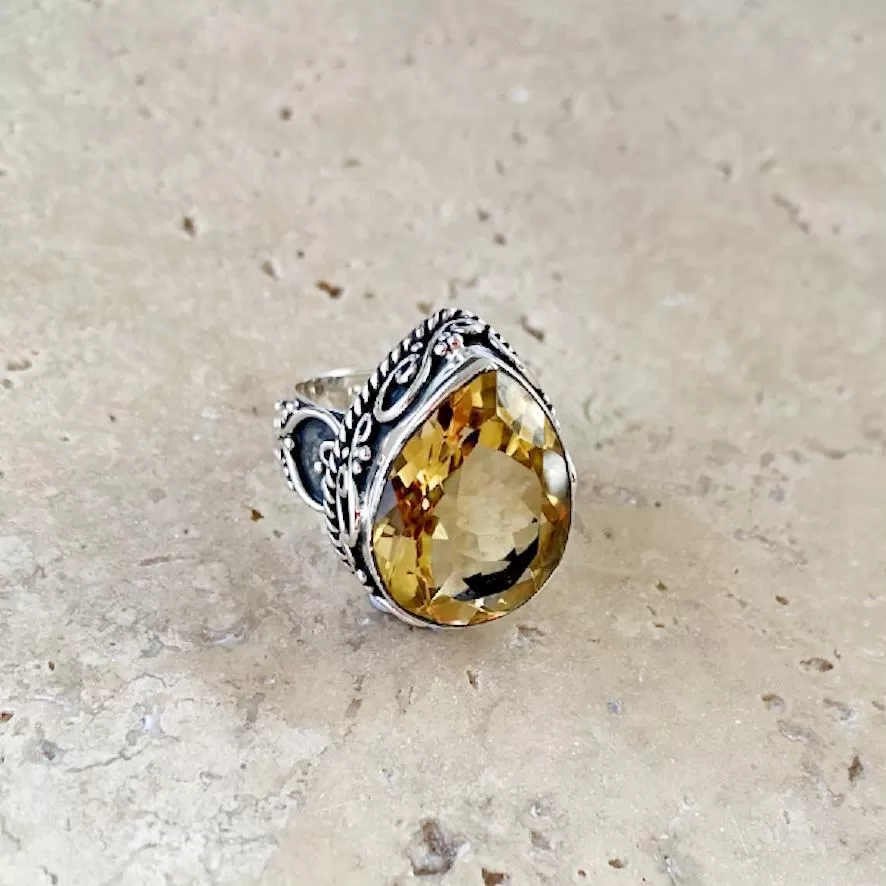 Citrine Ring - Rani