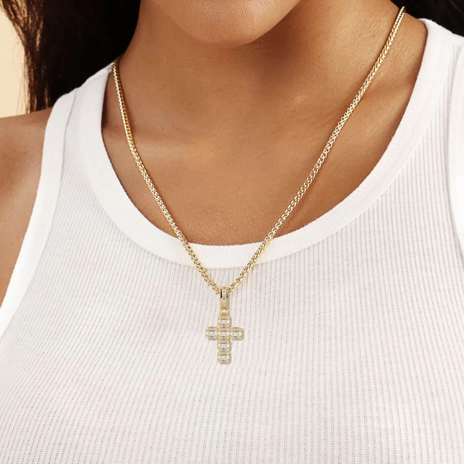 Cluster Cross Pendant