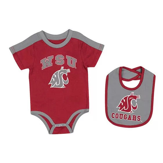 Colosseum Infant WSU Onesie and Bib Set