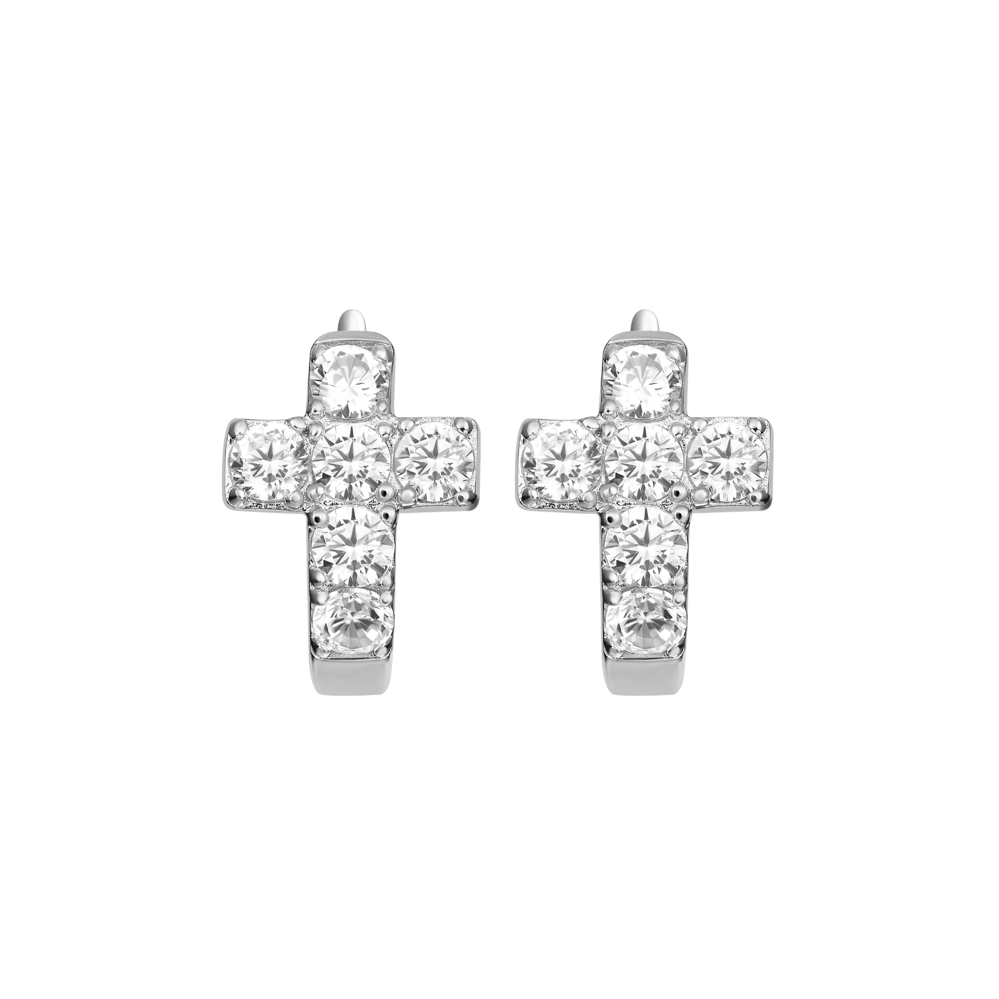 Cross Hoop Earring - Single