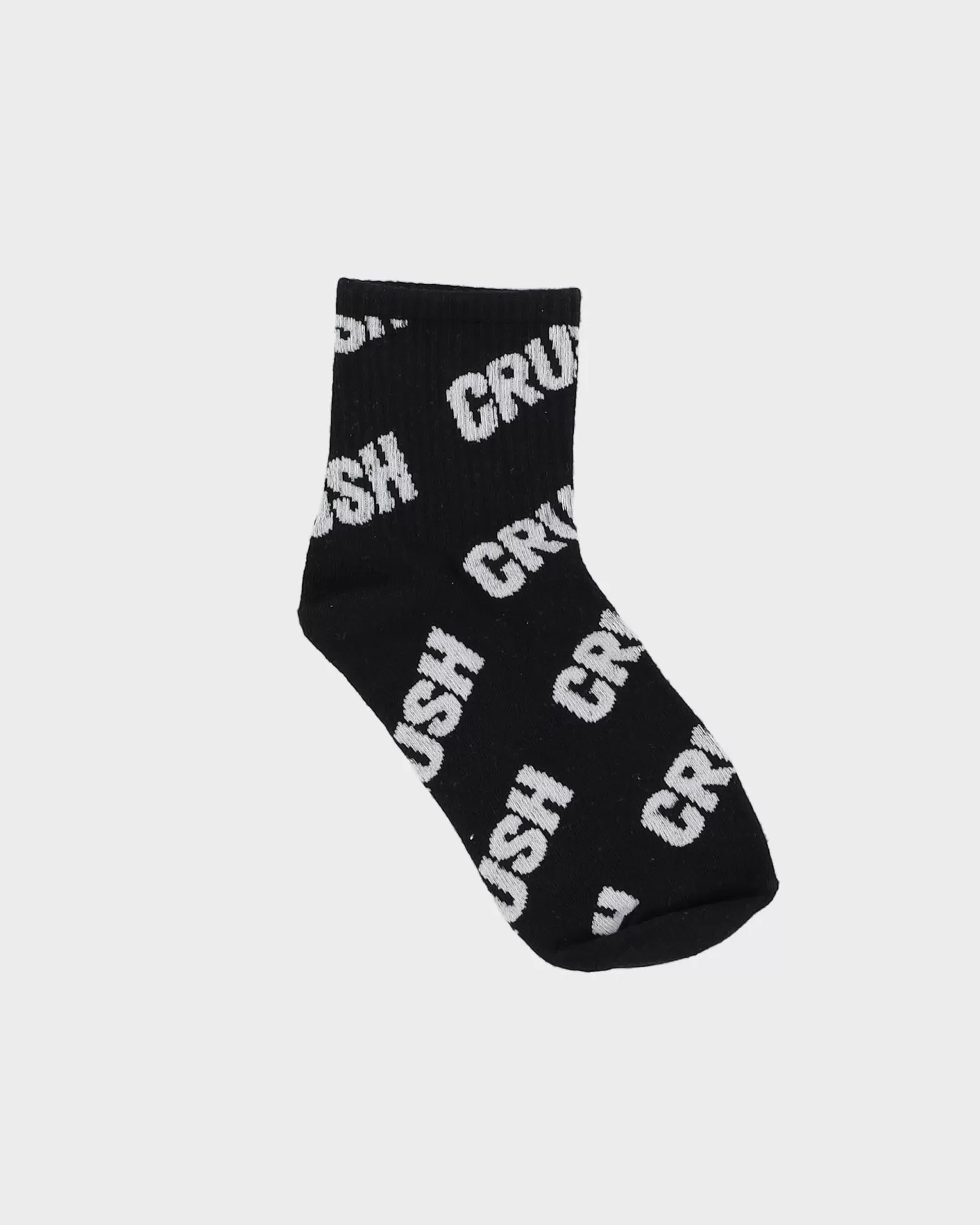 Crush All Over Patterned Black Socks