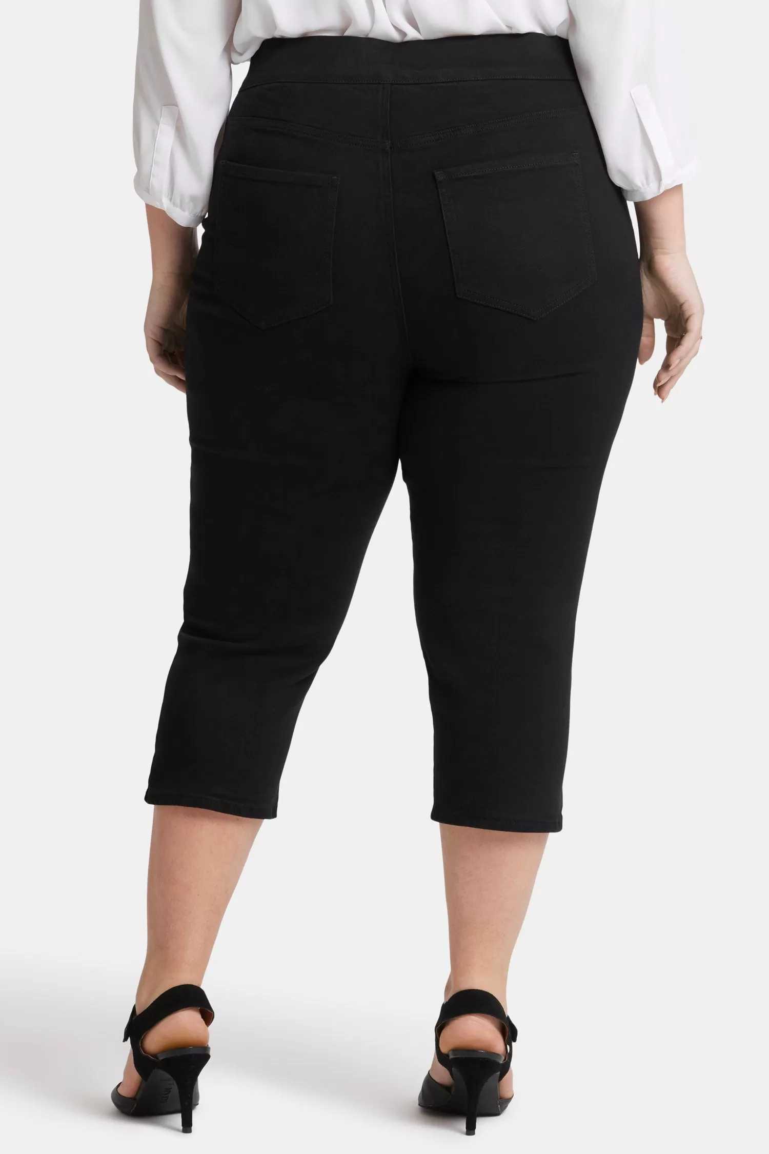 Dakota Crop Pull-On Jeans In Plus Size - Overdye Black