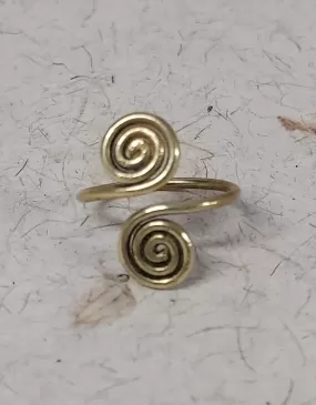 Double Spiral Toe Ring