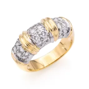 Estate 18K Yellow Gold 0.30 TCW Diamond Band Ring Size 7