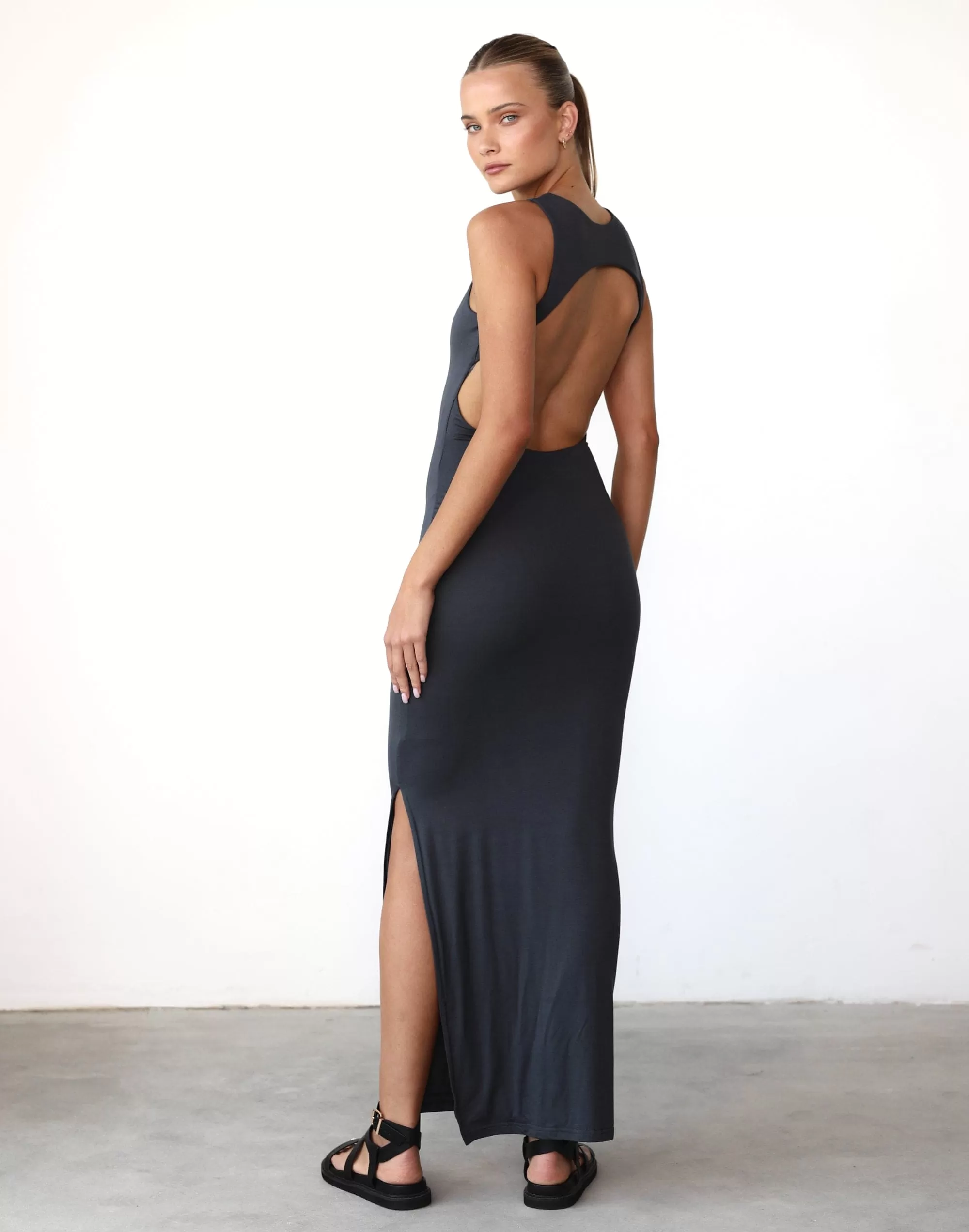 Forget It Maxi Dress (Charcoal)