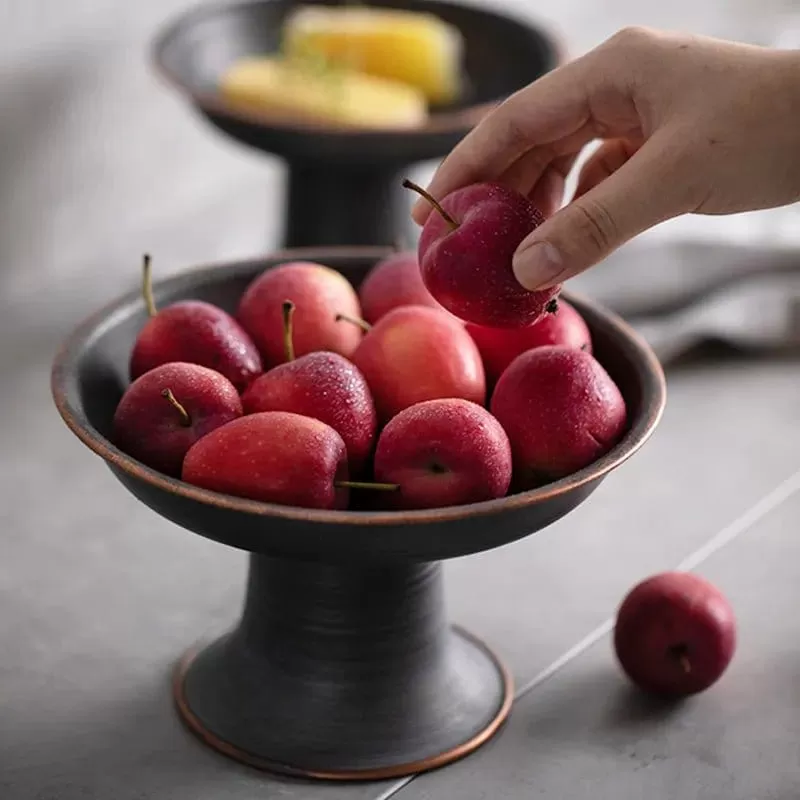 Fruit Stand, Iron Plate Tray, Heirloom Dish