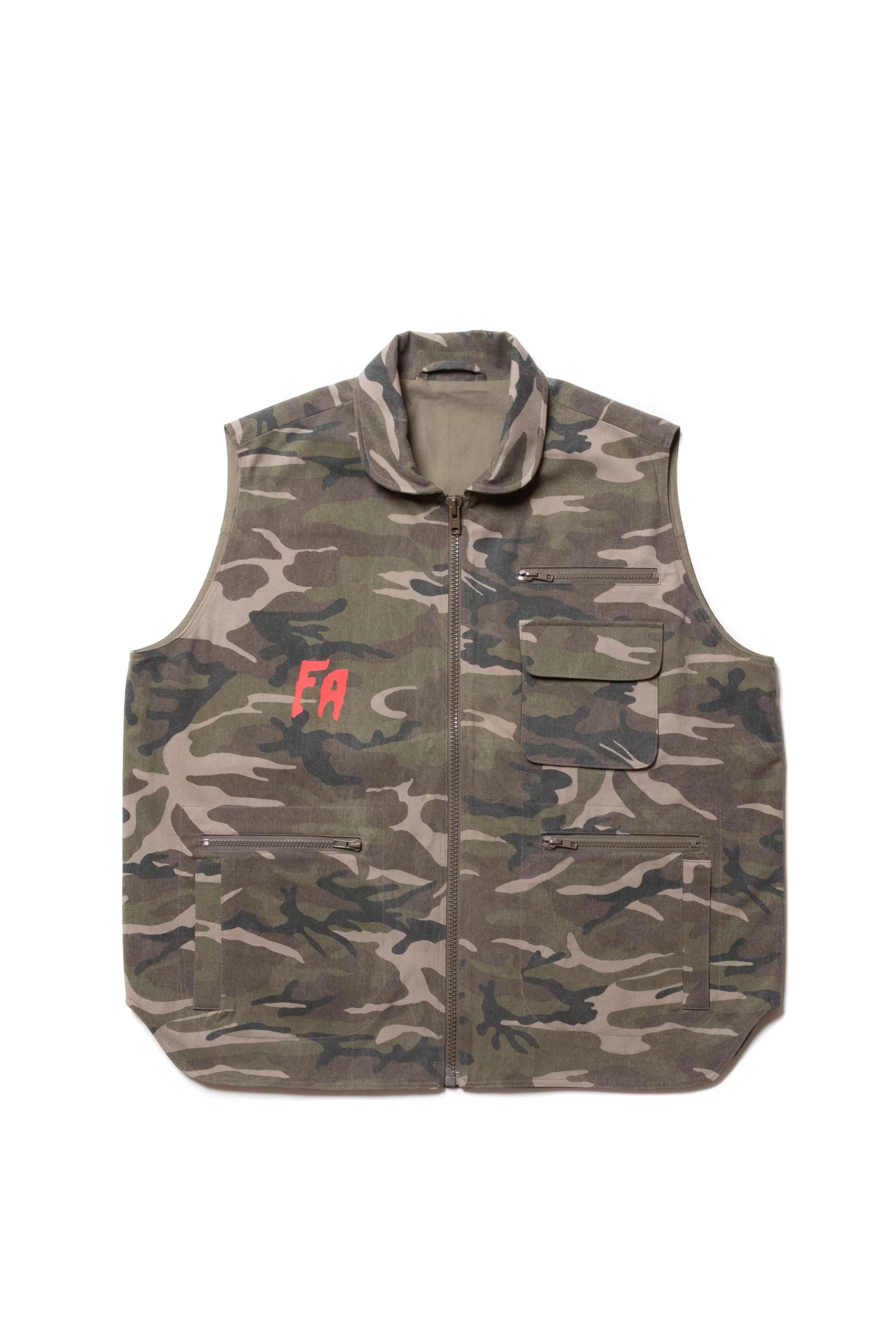 FUCKING AWESOME  × HOMERUN MILITARY VEST WOOD LAND CAMO