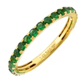 Gemstone Tsavorite Stackable Eternity Ring