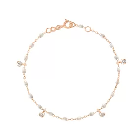 Gigi Supreme 4 Diamond Bracelet, Opal, Rose Gold, 6.7"