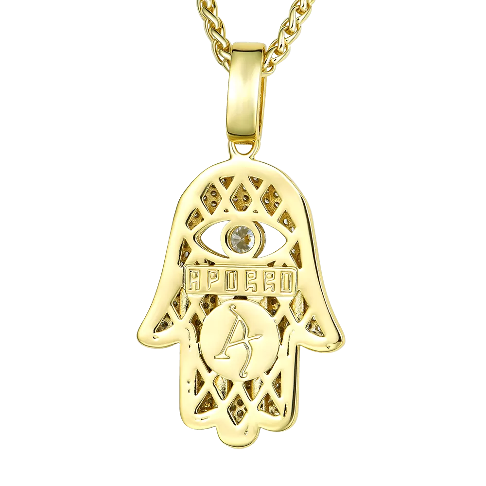 Iced Hamsa Pendant