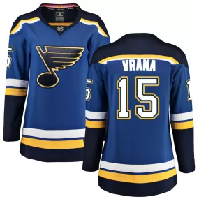 Jakub Vrana St. Louis Blues Fanatics Branded Women's Home Breakaway Jersey - Blue